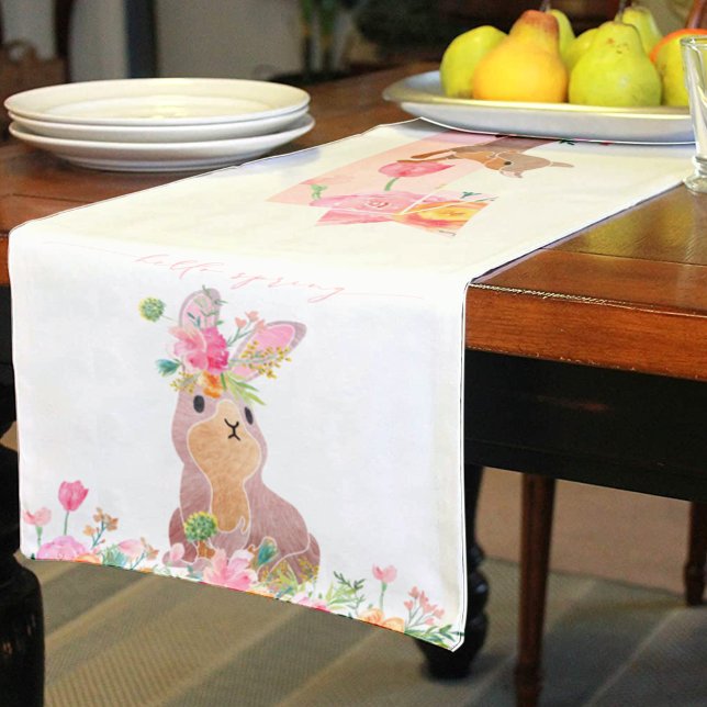 Happy Easter Fox and Bunnies Short Table Runner (Creator Uploaded)