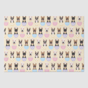 Happy Easter French Bulldog Pattern Tissue Paper