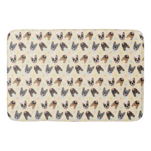 Happy Easter French Bulldogs Bath Mat