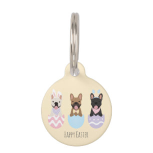 Happy Easter French Bulldogs Pet Tag