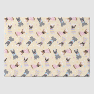 Happy Easter French Bulldogs Tissue Paper