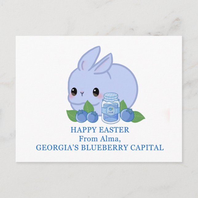 Happy Easter from Alma Georgia's Blueberry Capital Postcard (Front)