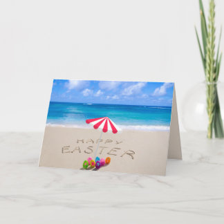 Happy Easter from Florida Tropical Beach Coastal Holiday Card
