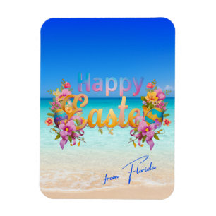 Happy Easter from Florida Tropical Beach Magnet