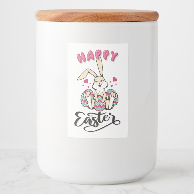 Happy Easter from lovely Easter Bunny Food Label (Front)