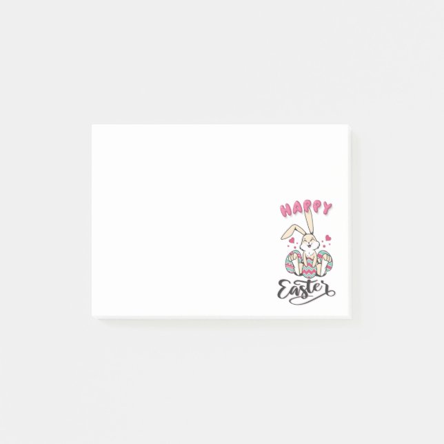 Happy Easter from lovely Easter Bunny Post-it Notes (Front)