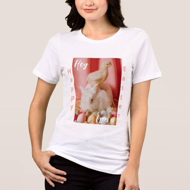 Happy Easter from us Tri-Blend Shirt (Front)