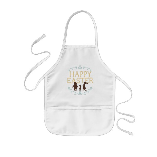 Happy Easter from Winnie The Pooh and Friends Kids Apron (Front)