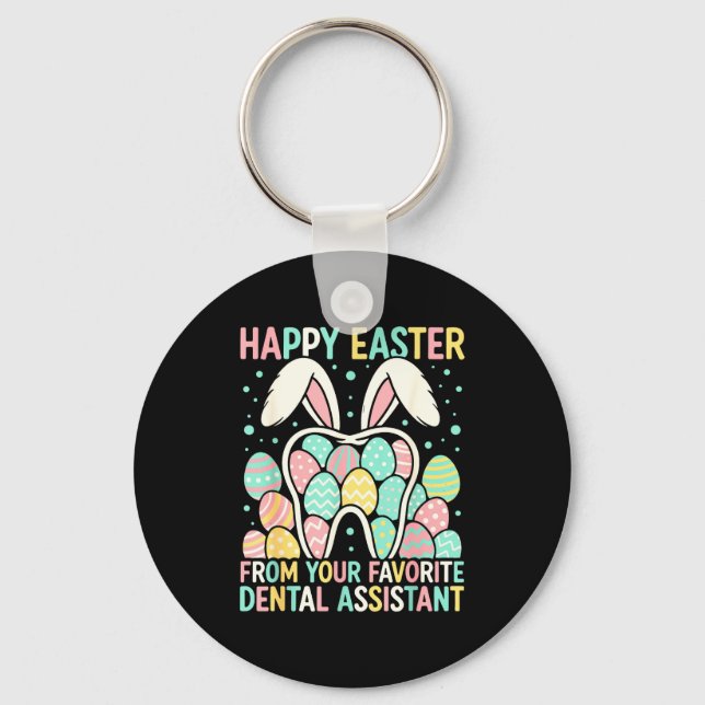 Happy Easter From Your Favorite Dental Istant Funn Keychain (Front)
