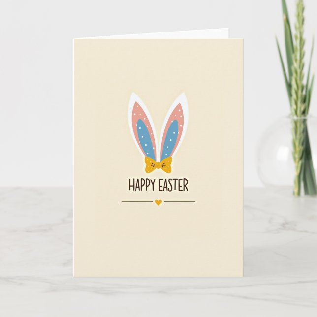 Happy Easter Fun Ears Card (Front)