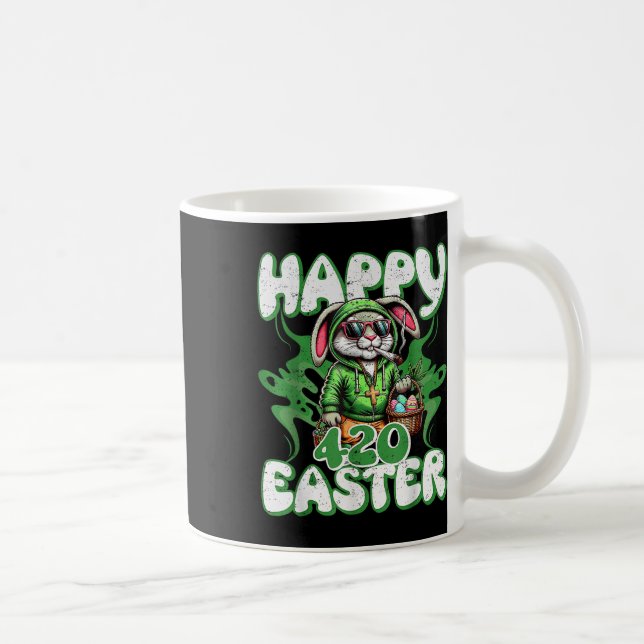 Happy Easter Funny 4_20 Day Easter Bunny Rabbit Me Coffee Mug (Right)