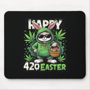 Happy Easter Funny 4_20 Day Easter Bunny Rabbit Me Mouse Pad
