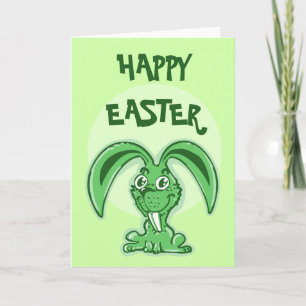 happy easter funny bunny cartoon holiday card