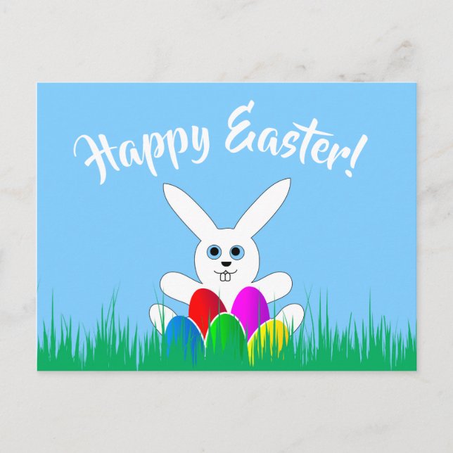 Happy Easter funny customizable Holiday Postcard (Front)