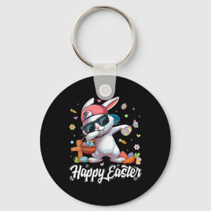 Happy Easter Funny Dabbing Bunny Rabbit Easter Day Keychain