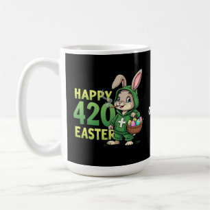 Happy Easter Funny Easter Bunny Design Weed Lover Coffee Mug