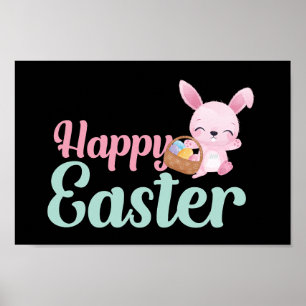 HAPPY EASTER funny easter bunny egghunt            Poster