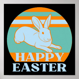 HAPPY EASTER funny easter bunny gift idea Poster