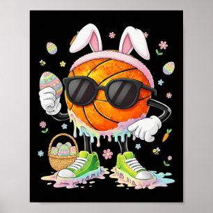 Happy Easter Funny Easter Bunny Sketll Men Boy Kid Poster