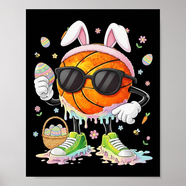 Happy Easter Funny Easter Bunny Sketll Men Boy Kid Poster (Front)