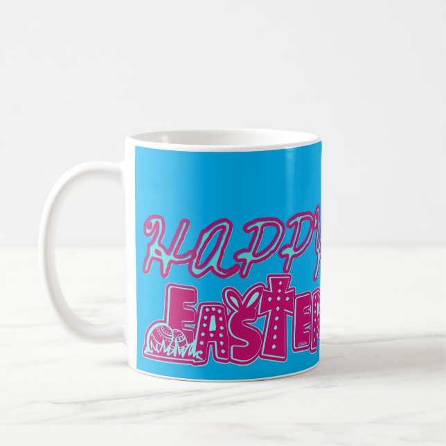 HAPPY EASTER funny easter holiday gift             Coffee Mug (Left)