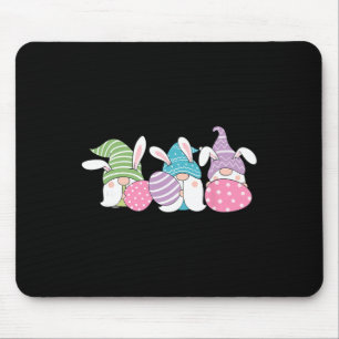 Happy Easter Funny Gnome Bunny Egg Hunting Day Mouse Pad