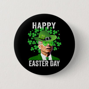 Happy Easter Funny Joe Biden Heart Gles St Patrick 2 Inch Round Button