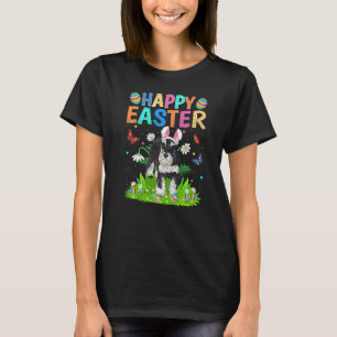 Happy Easter Funny Miniature Schnauzer Dog Easter  T-Shirt