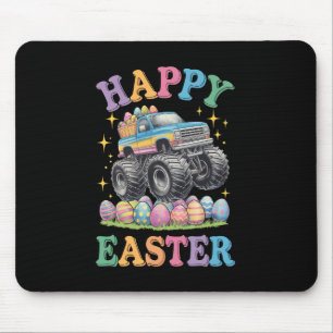 Happy Easter Funny Monster Truck Crush Eggs Mouse Pad