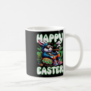 Happy Easter Funny Smoking Easter Bunny Men Women Coffee Mug