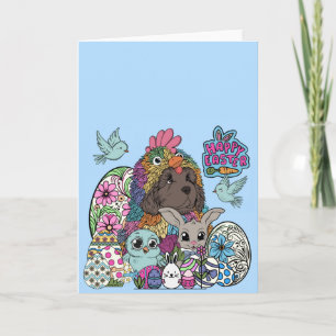 Happy Easter Fuzzy & Feather Friends Card