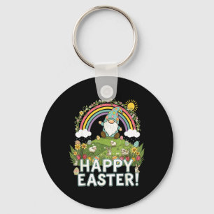 Happy Easter Garden Gnome Egg Hunt Gift Men Women Keychain