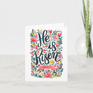 Happy Easter Gift For Men Women He Is Risen Easter Card