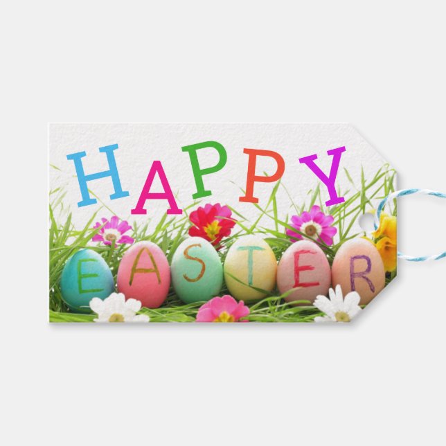 Happy Easter Gift Tag (Front (Horizontal))
