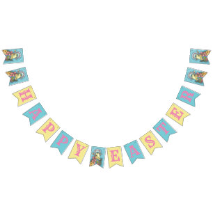 "HAPPY EASTER" GIRAFFE BUNTING BANNER Customize