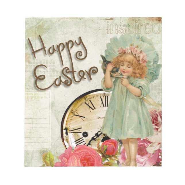 happy easter girl notepad (Front)