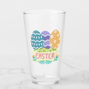 Happy easter glass