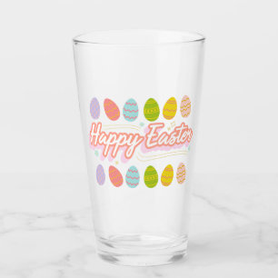 Happy easter glass