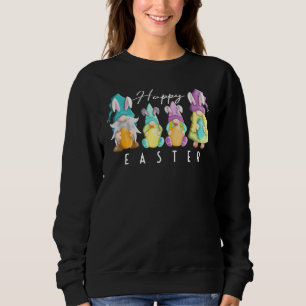 Happy Easter Gnome Family With Easter Eggs And Bun Sweatshirt