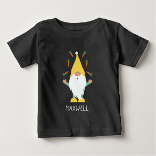Happy Easter Gnome Juggling Carrots Baby T-Shirt