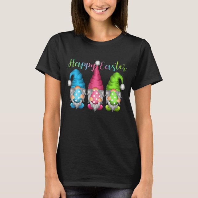 Happy Easter Gnomes Egg Hunting For Men Womens Kid T-Shirt (Front)