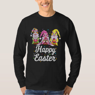 Happy Easter Gnomes With Bunny Ears Egg Hunting Ea T-Shirt