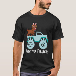 Happy Easter Goat Riding Monster Truck Toddler Pul T-Shirt