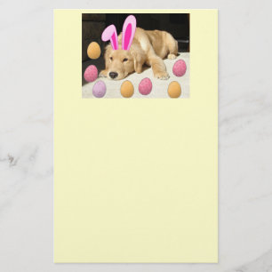 Happy Easter Golden Retriever Stationery