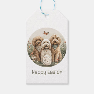 Happy Easter Goldendoodle Dogs Gift Tags