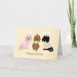 Happy Easter Goldendoodle Dogs Holiday Card
