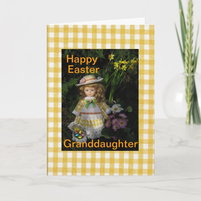 Happy Easter granddaughter Holiday Card (Front)