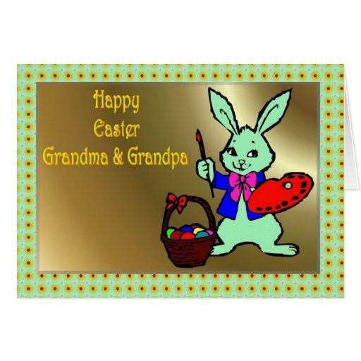 HAPPY EASTER GRANDMA & GRANDPA BUNNY RABBIT | Zazzle