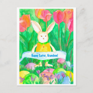 Happy Easter Grandson Custom Holiday Postcard