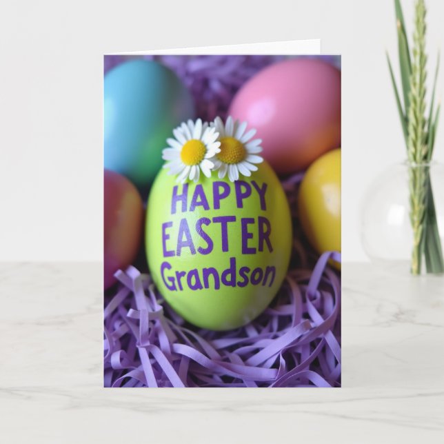 Happy Easter Grandson Gift Card (Front)